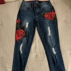 Embroidered jeans